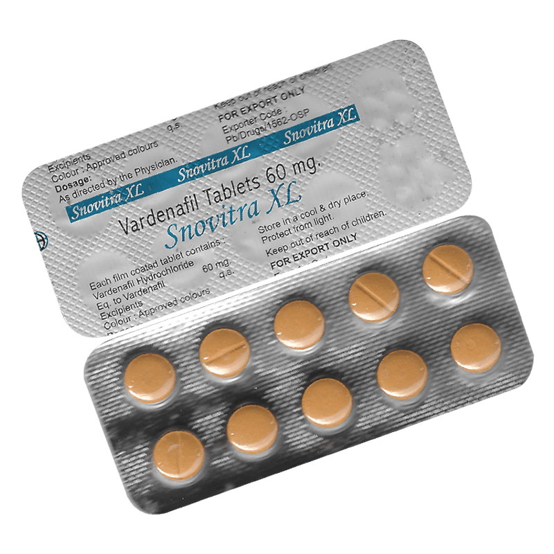 Snovitra XL 60 Mg Tablet (Vardenafil) Uses Reviews